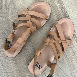 Soft leather sandals, size 8.5